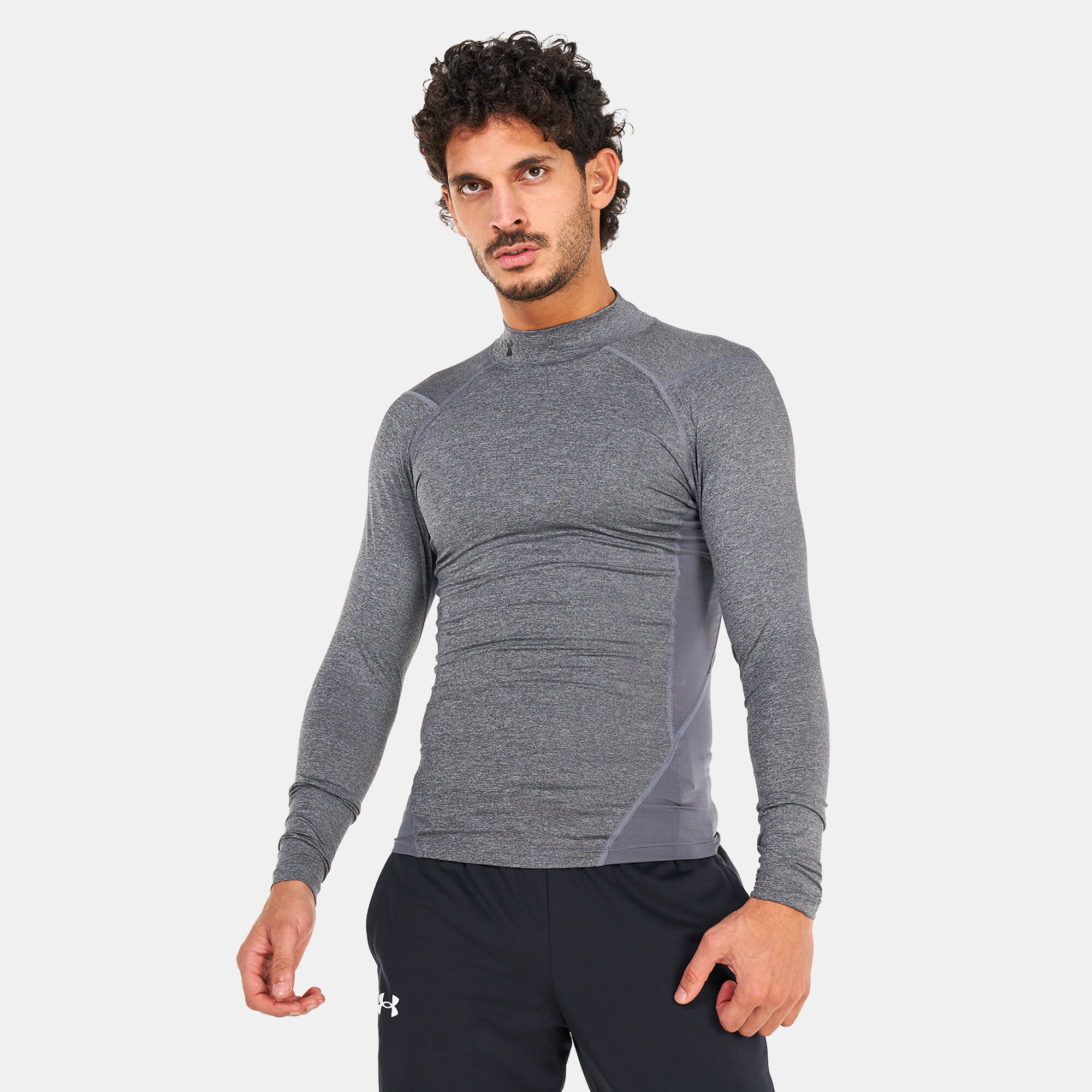 Men s HeatGear Mock Long Sleeve T Shirt
