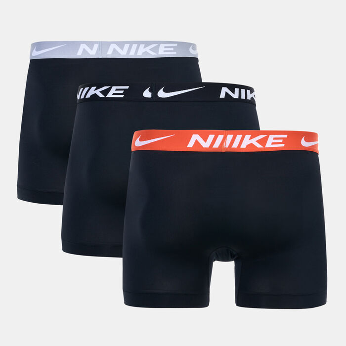 Nike Men's Dri-FIT Essential Micro Boxer Briefs (3 Pairs) Black image number 1