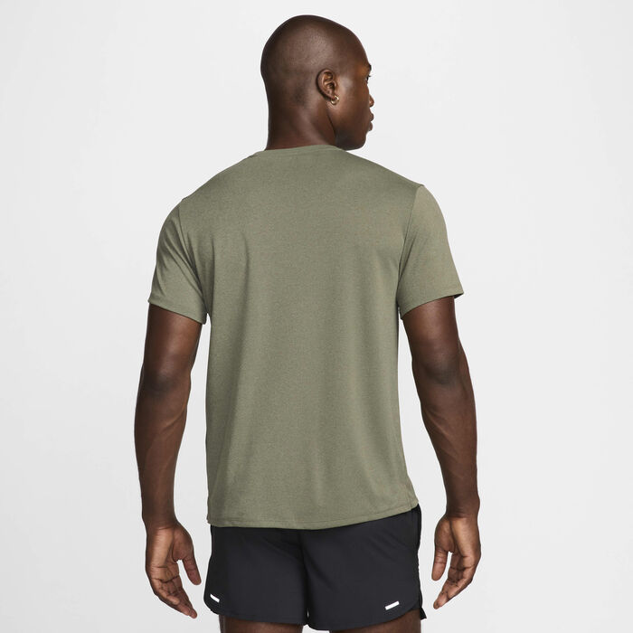 Nike Men's Miler Dri-FIT Running Top Green Nike Men's Miler Dri-FIT Running Top Green image number 1