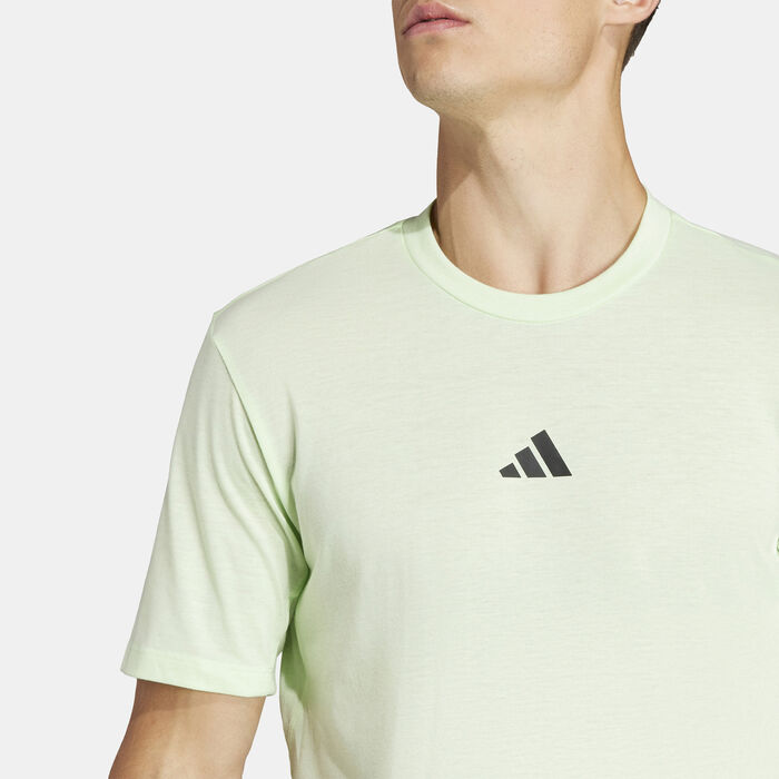adidas Men's Logo Training T-Shirt Green image number 3