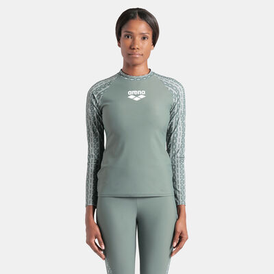 Arena Women's Modesty Long Sleeve Swimming Rashguard Multi-Color