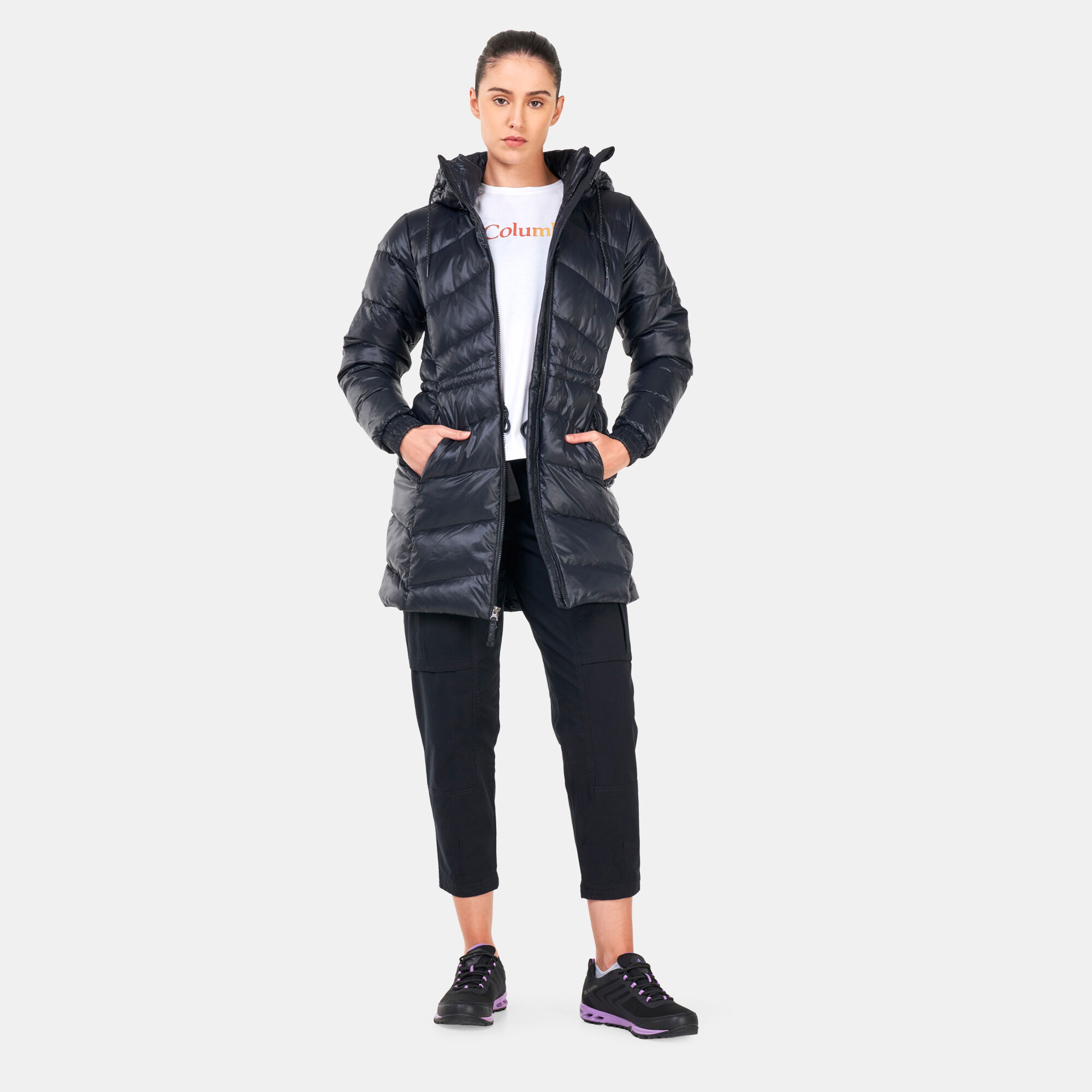 Women s Icy Heights II Down Mid Length Jacket Black Columbia in KSA SSS