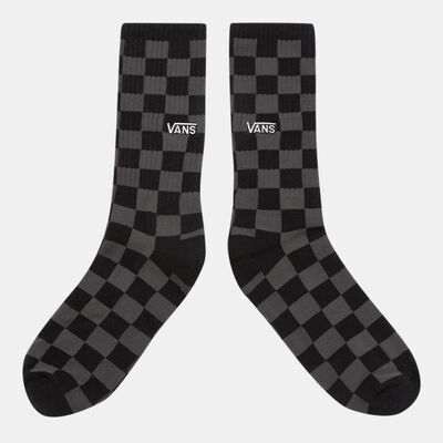 Vans Men's Checkerboard Crew Socks (1 Pair) Black