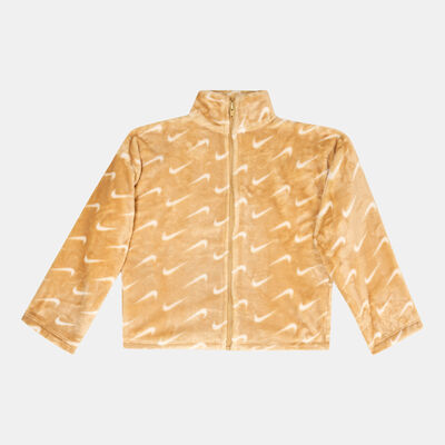 Nike Kids' Swoosh Essentials Full-Zip Jacket Brown