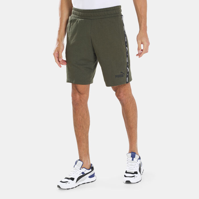 PUMA Men's Essentials+ Tape Shorts Green PUMA Men's Essentials+ Tape Shorts Green image number 0