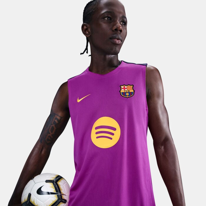 Nike Men's FC Barcelona Strike Sleeveless Football Top Purple Nike Men's FC Barcelona Strike Sleeveless Football Top Purple image number 3