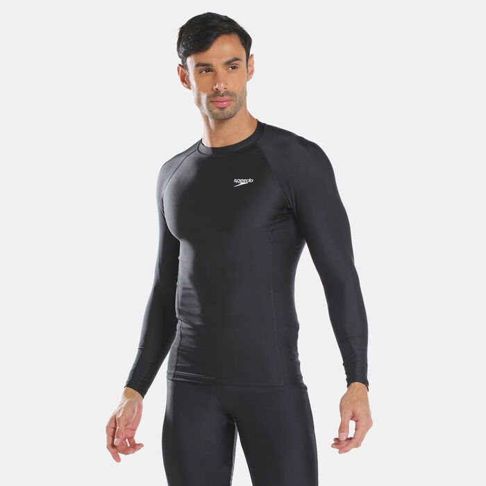 Speedo Men's Long Sleeve Rashguard Black Speedo Men's Long Sleeve Rashguard Black image number 0