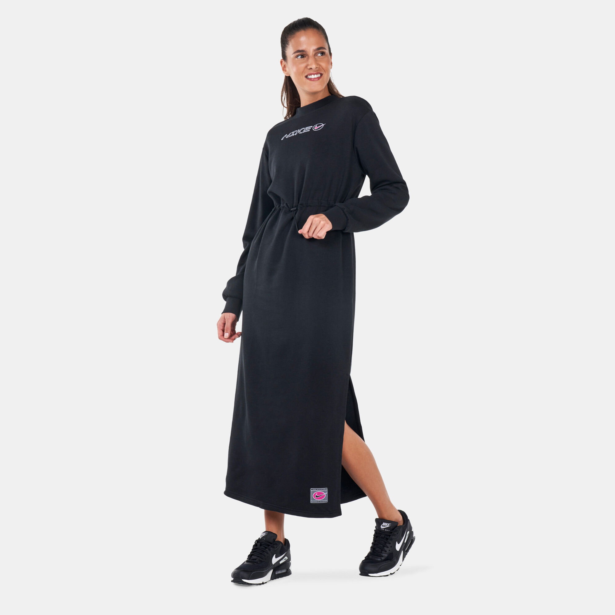 Women s Sportswear Icon Clash Fleece Long Sleeve Dress White Nike in KSA SSS