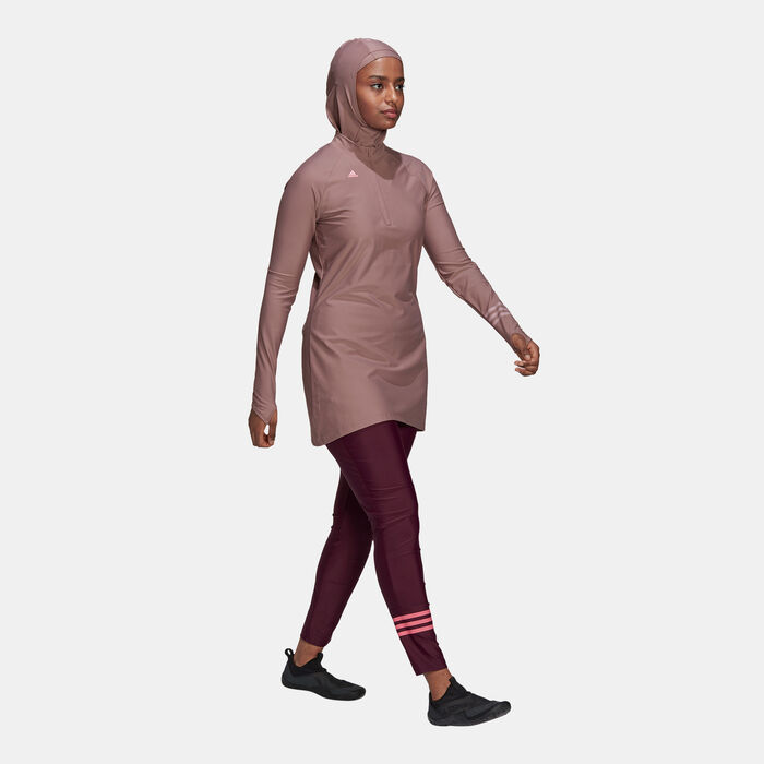 adidas Women's 3-Stripes Swimming Hijab Pink adidas Women's 3-Stripes Swimming Hijab Pink image number 2