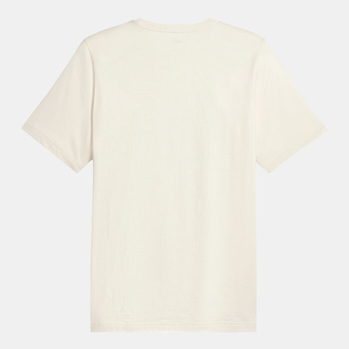PUMA Men's Essentials+ 2 Colour Logo T-Shirt Beige PUMA Men's Essentials+ 2 Colour Logo T-Shirt Beige image number 1
