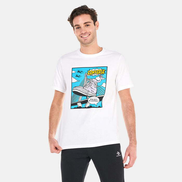 Converse Men's Shoe Hero T-Shirt White Converse Men's Shoe Hero T-Shirt White image number 0