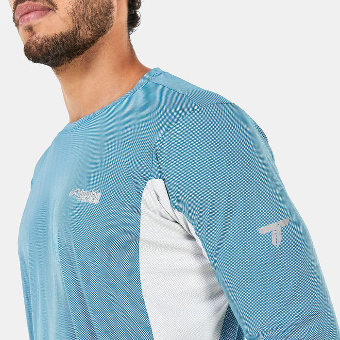 Columbia Men's Titan Pass™ 2.0 Technical Long Sleeve T-Shirt Blue Columbia Men's Titan Pass™ 2.0 Technical Long Sleeve T-Shirt Blue image number 3