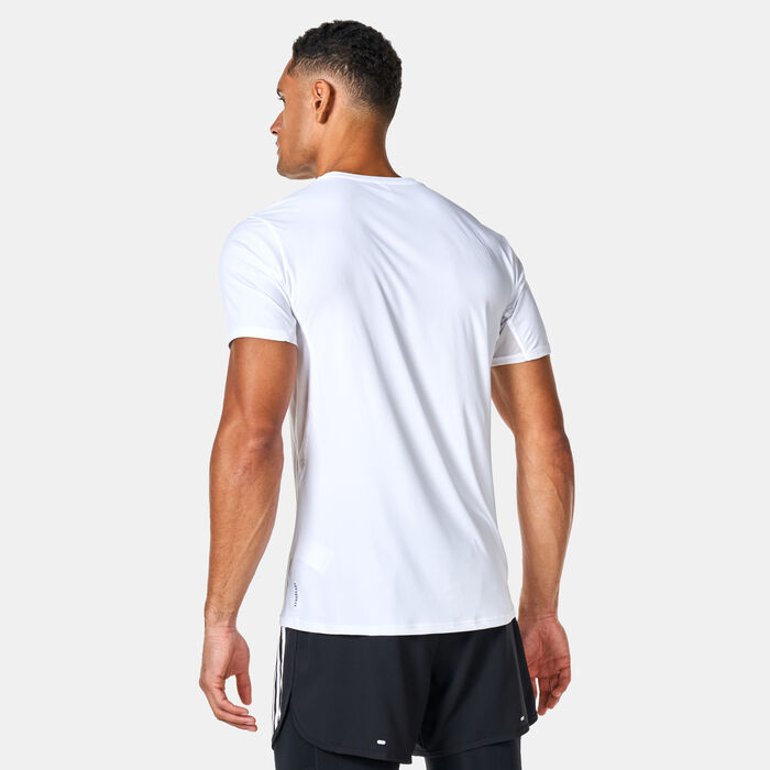 adidas Men's Adizero Essentials Running T-Shirt White adidas Men's Adizero Essentials Running T-Shirt White image number 1