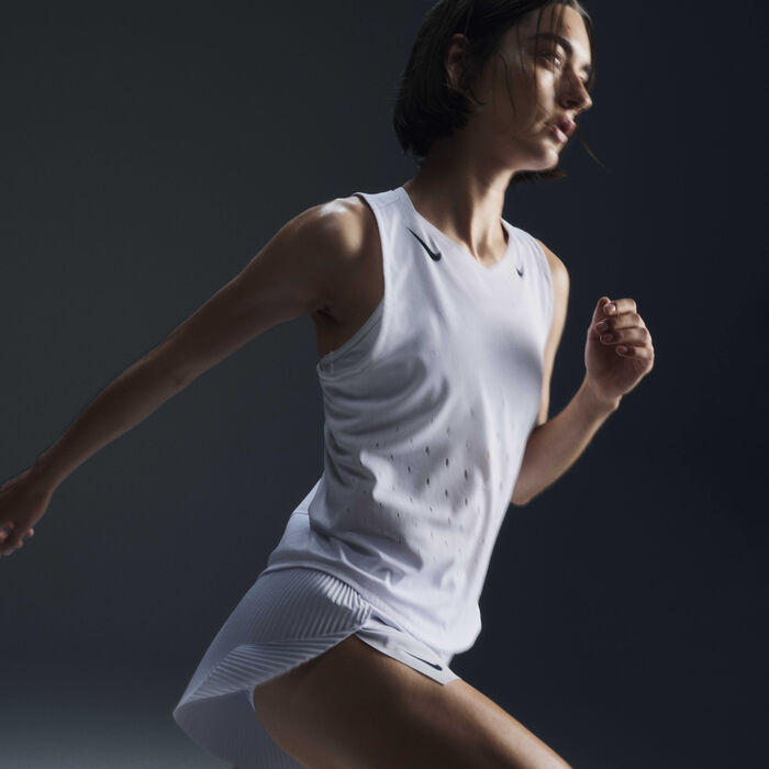 Nike Women's AeroSwift Dri-FIT ADV Running Vest White Nike Women's AeroSwift Dri-FIT ADV Running Vest White image number 1