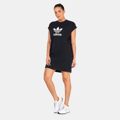adidas Originals Women's Adicolor Classics Trefoil Tee Dress Black