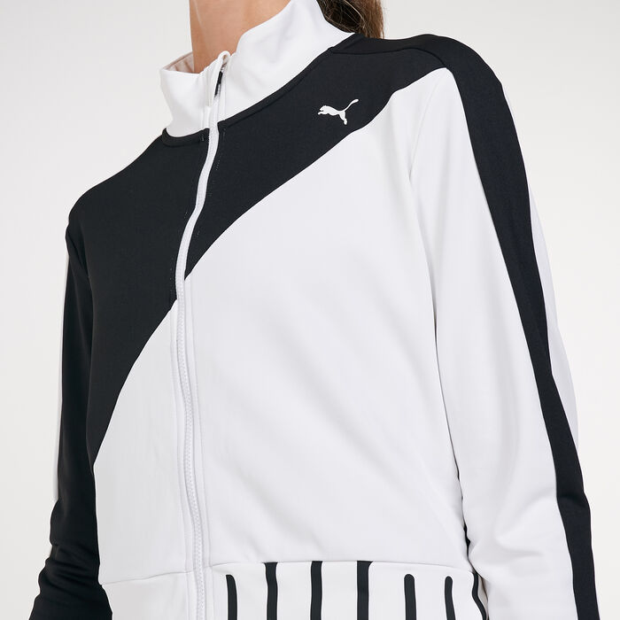 Buy Puma Women's Train Stretch Knit Track Jacket White in KSA -SSS