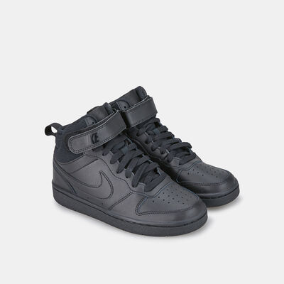 Nike Kids' Court Borough Mid 2 Shoes Black Nike Kids' Court Borough Mid 2 Shoes Black