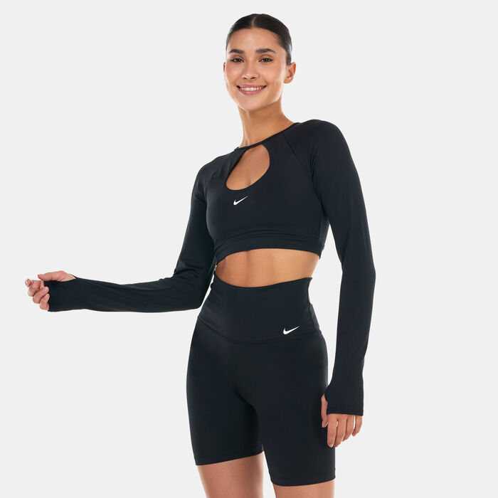 Buy Nike Women's Medium-Support Training Crop Top Sports Bra Black in KSA  -SSS