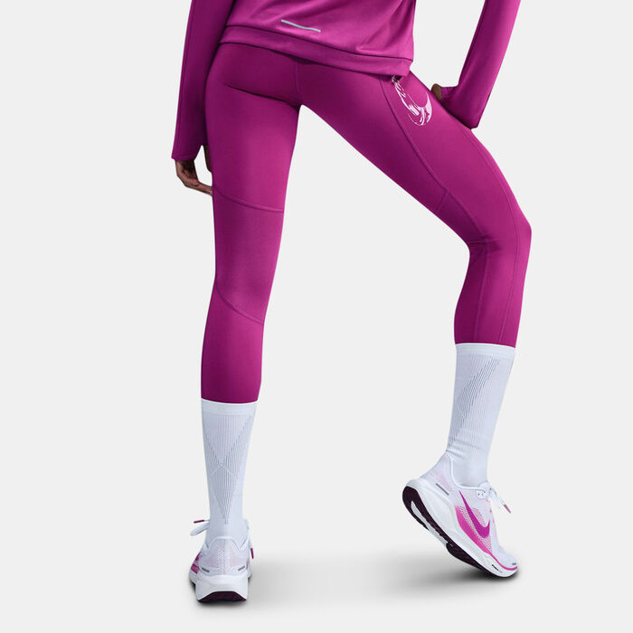 Nike Women's Fast 7/8 Running Leggings Pink Nike Women's Fast 7/8 Running Leggings Pink image number 1