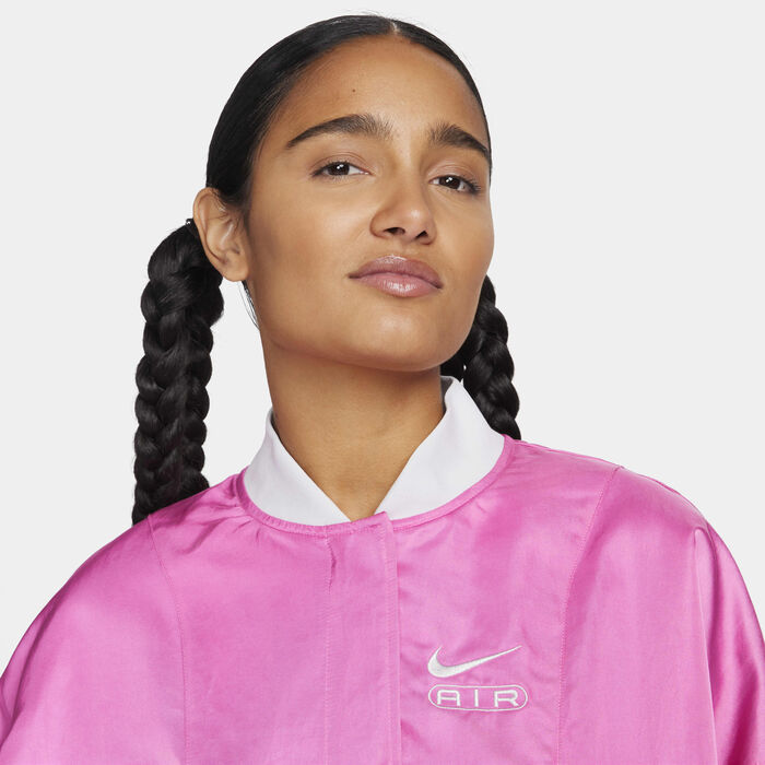 Nike Women's Air Oversized Bomber Jacket Pink Nike Women's Air Oversized Bomber Jacket Pink image number 2
