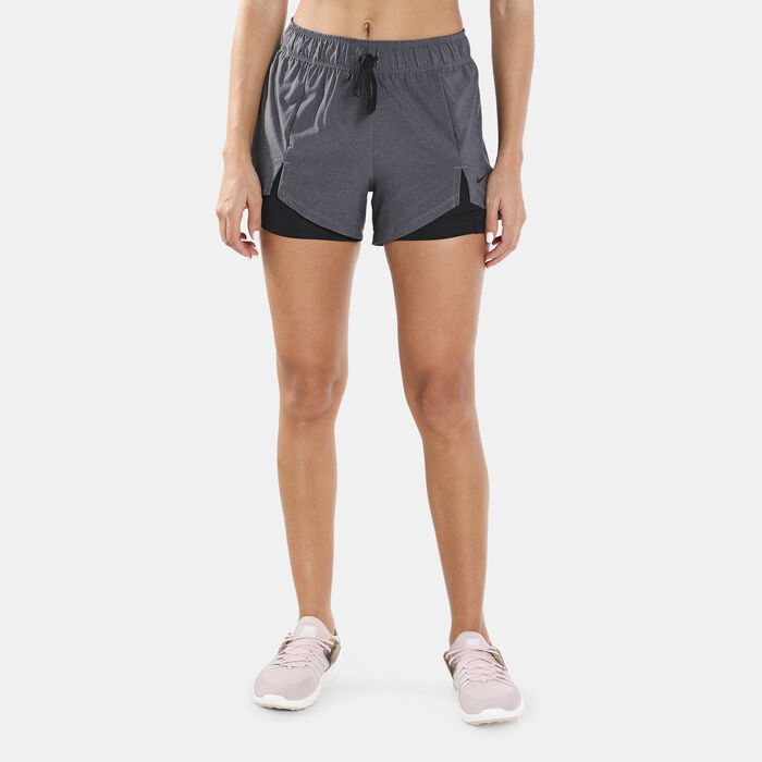 Nike Women's Flex Essential 2-in-1 Training Shorts White image number 0