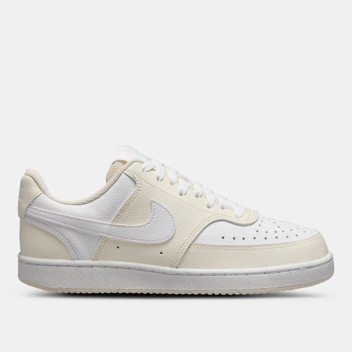 Nike Women's Court Vision Low Next Nature Shoes Ivory image number 0