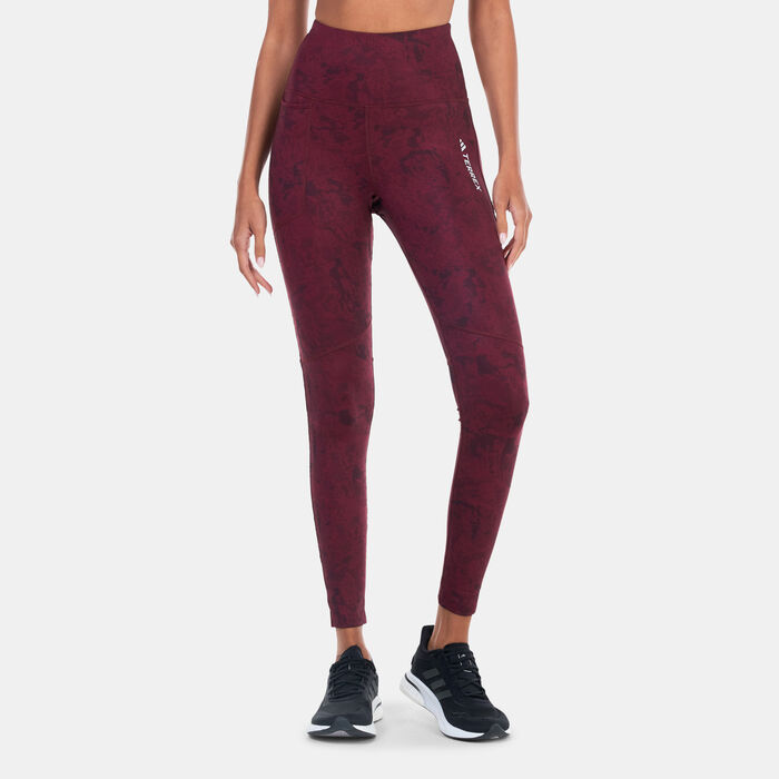 adidas Women's Terrex Printed Leggings Red image number 0
