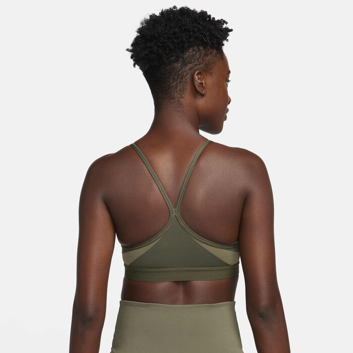 Nike Women's Indy Light-Support Padded V-Neck Sports Bra Green Nike Women's Indy Light-Support Padded V-Neck Sports Bra Green image number 1