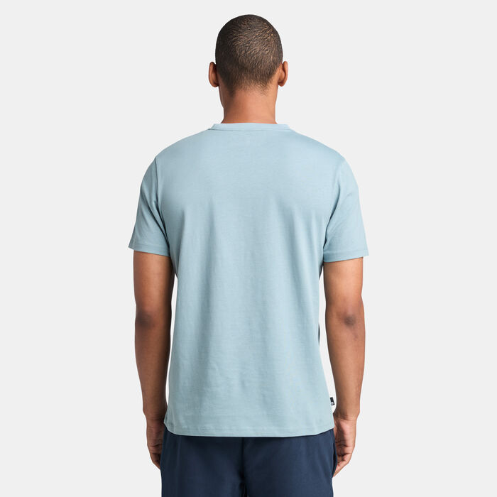 Timberland Men's Linear Logo T-Shirt Blue Timberland Men's Linear Logo T-Shirt Blue image number 1