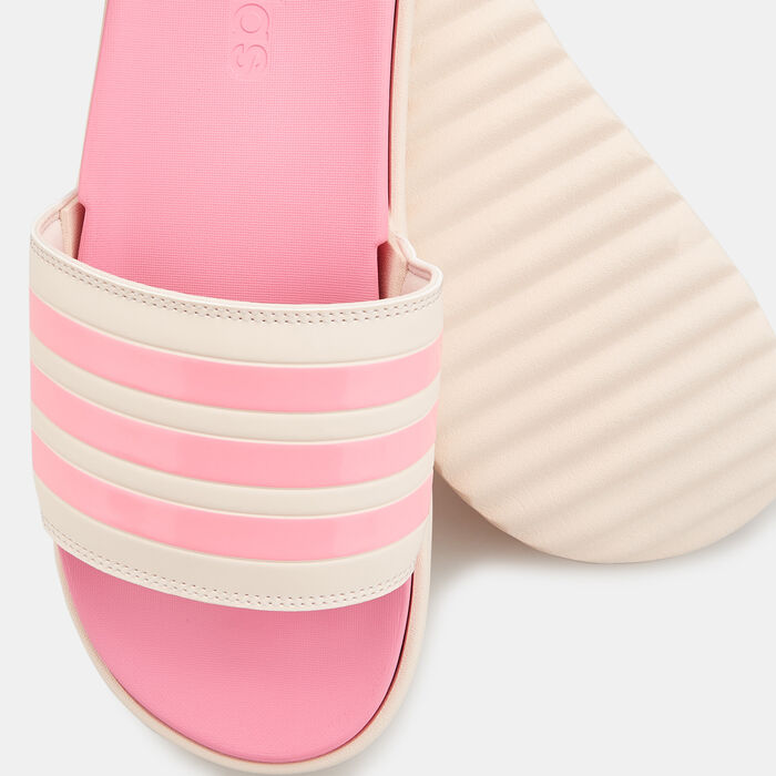 adidas Women's Adilette Platform Slides Pink adidas Women's Adilette Platform Slides Pink image number 2
