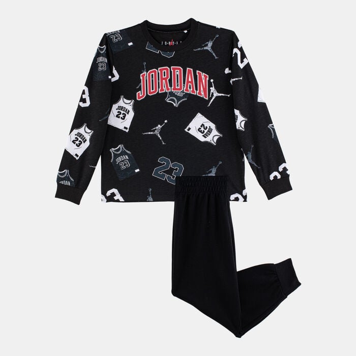 Jordan Kids' 23 Jersey Sweatshirt and Sweatpants Set Black Jordan Kids' 23 Jersey Sweatshirt and Sweatpants Set Black image number 0