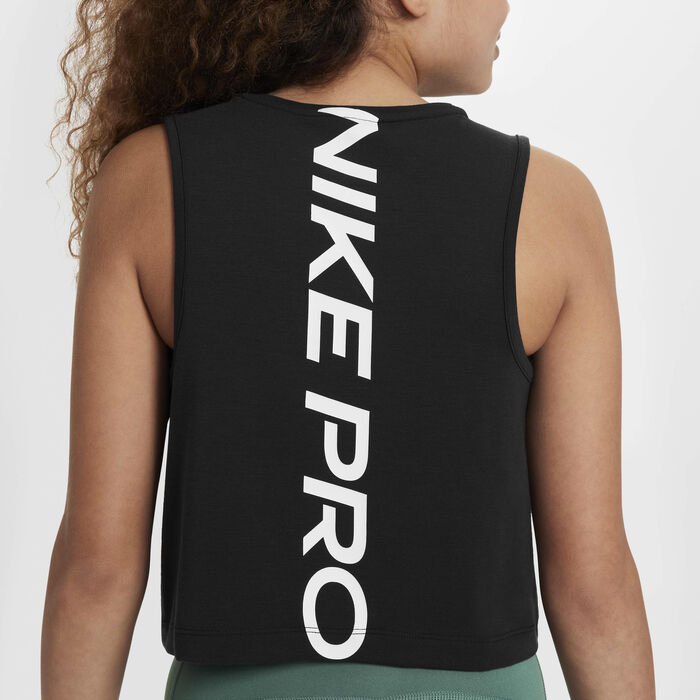 Nike Girls' Pro Dri-FIT Training Tank Top Black Nike Girls' Pro Dri-FIT Training Tank Top Black image number 3