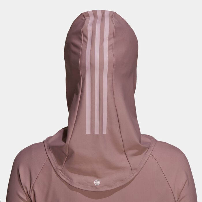 adidas Women's 3-Stripes Swimming Hijab Pink adidas Women's 3-Stripes Swimming Hijab Pink image number 1