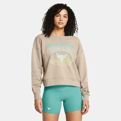 Under Armour Women's Project Rock Sweatshirt Brown Under Armour Women's Project Rock Sweatshirt Brown