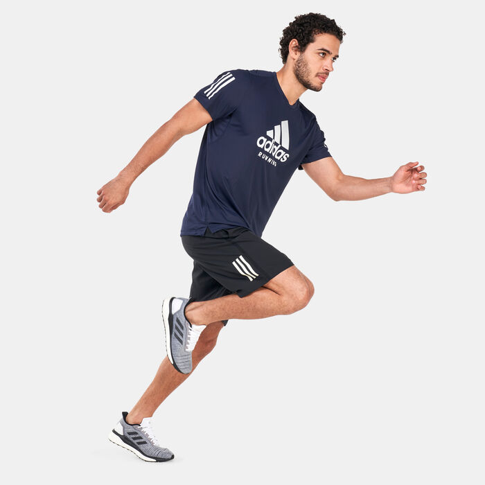 adidas Men's Own The Run AEROREADY Graphics Running T-Shirt Blue adidas Men's Own The Run AEROREADY Graphics Running T-Shirt Blue image number 2