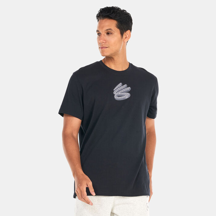 Under Armour Men's Curry Logo Heavyweight T-Shirt Black Under Armour Men's Curry Logo Heavyweight T-Shirt Black image number 0