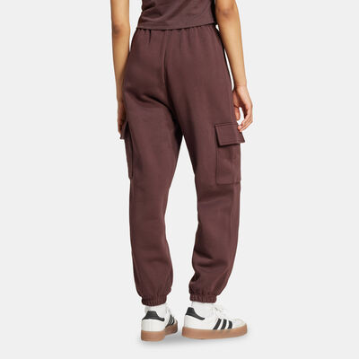 adidas Originals Women's Essentials Fleece Cargo Joggers Brown