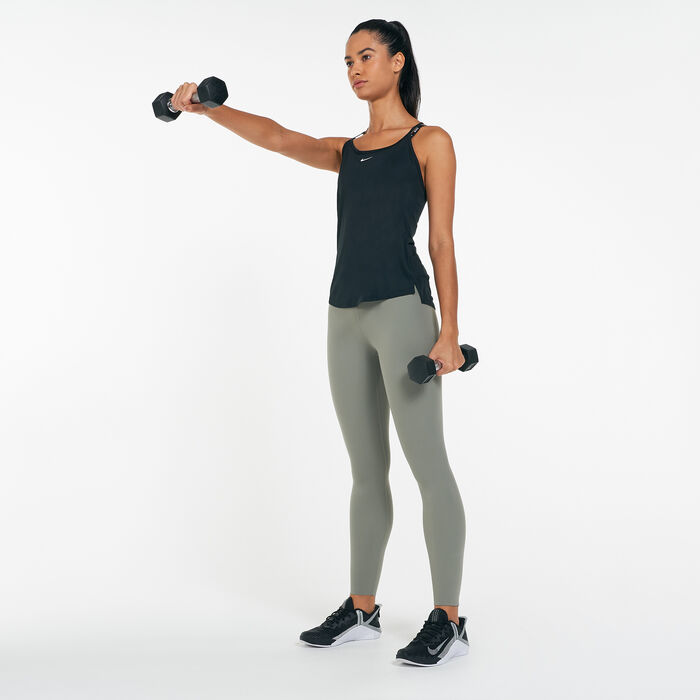 Nike Women's Dri-FIT One Elastika Tank Top Black Nike Women's Dri-FIT One Elastika Tank Top Black image number 2