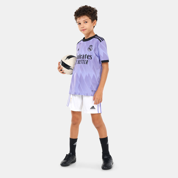 adidas Kids' Real Madrid F.C. Home Football Shorts - 2022/23 White image number 2