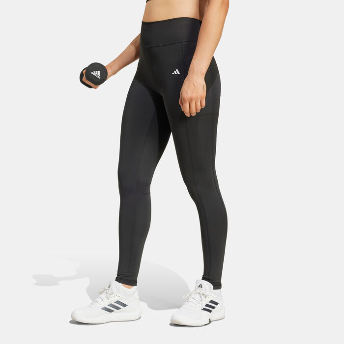 adidas Women's Optime Full-Length Training Leggings Black image number 0