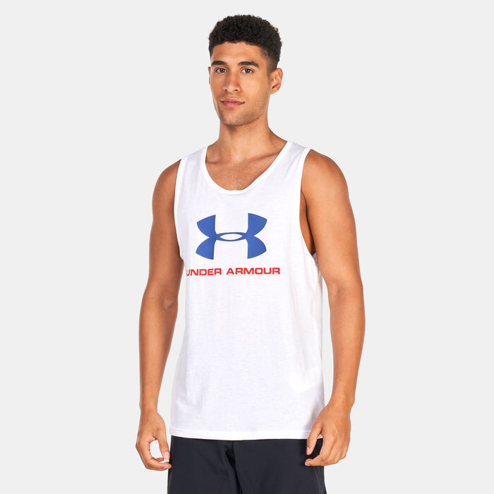 Under Armour Men's Sportstyle Logo Tank Top White image number 0