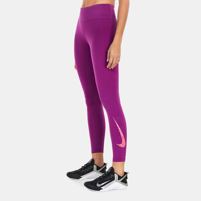 Nike Women's One Dri-FIT 7/8 Leggings Purple Nike Women's One Dri-FIT 7/8 Leggings Purple image number 0