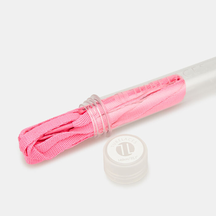 TUBELACES Flat Shoelaces Pink TUBELACES Flat Shoelaces Pink image number 1