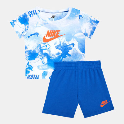 Nike Kids' Sportswear Tie-Dye T-Shirt And Shorts Set (Baby And Toddler) Blue