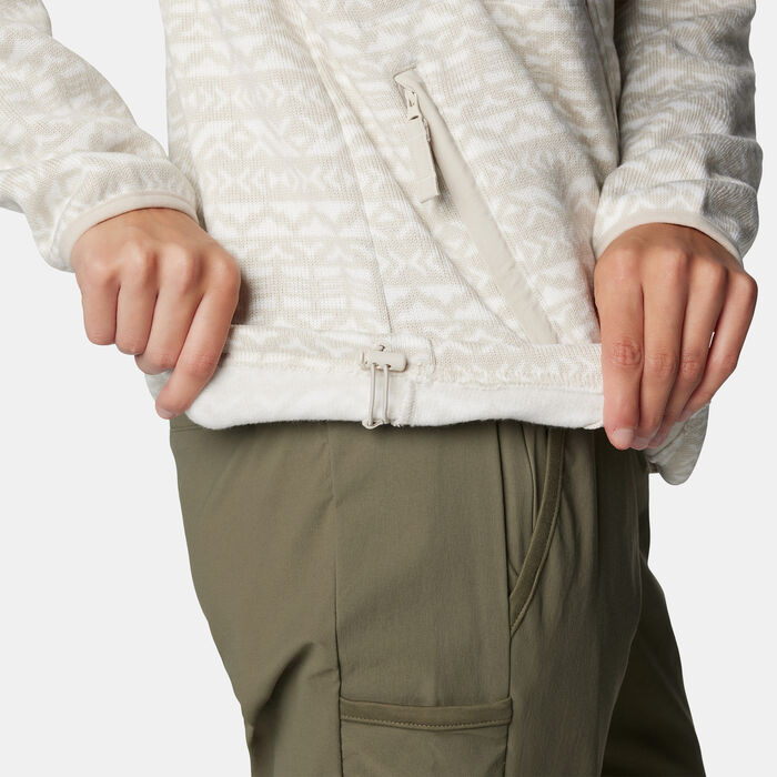 Columbia Women's Sweater Weather Printed Full-Zip Jacket White image number 4