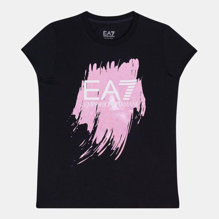 EA7 Emporio Armani Kids' Iridescent T-Shirt Black EA7 Emporio Armani Kids' Iridescent T-Shirt Black image number 0