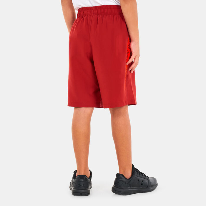 Under Armour Kids' UA Woven Graphic Shorts Red image number 1