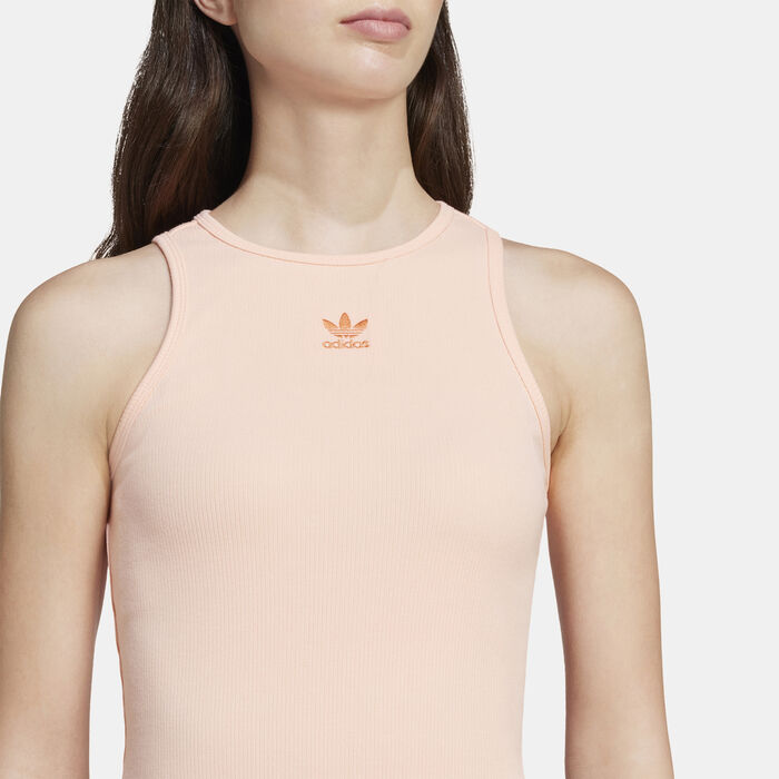 adidas Originals Women's Essentials Rib Tank Dress Pink adidas Originals Women's Essentials Rib Tank Dress Pink image number 3