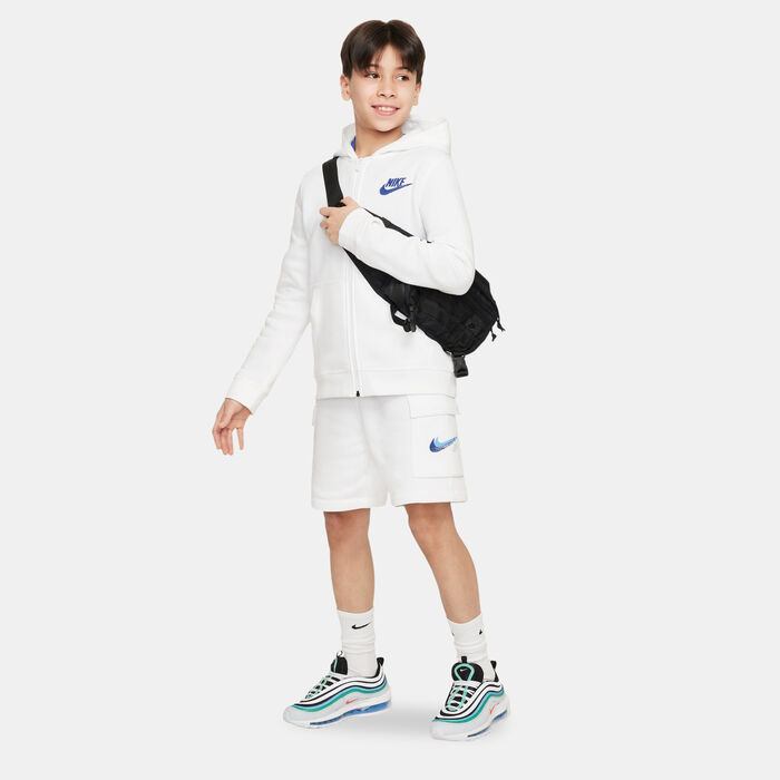 Nike Kids' Sportswear Fleece Shorts (Older Kids) White image number 2