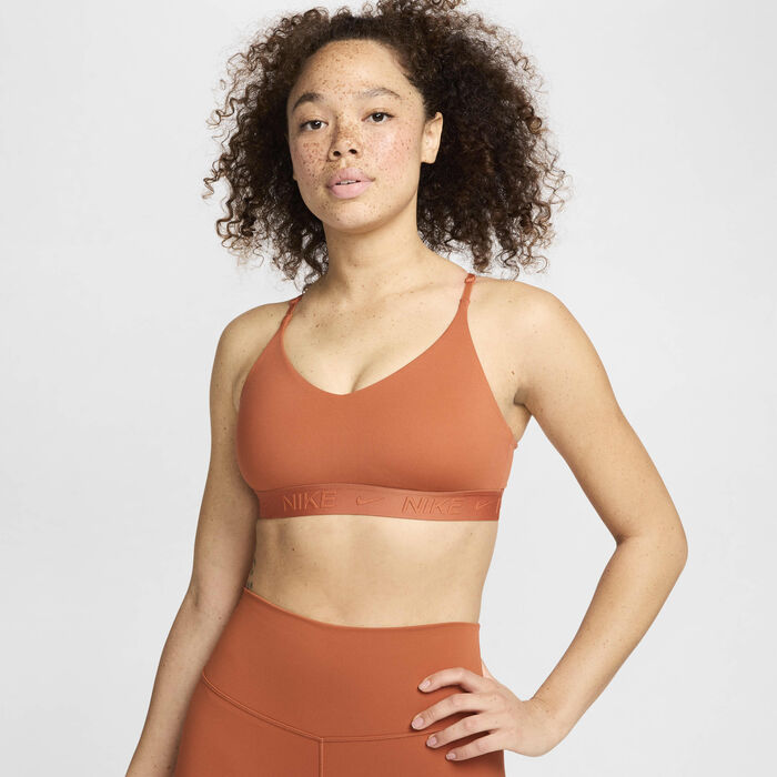 Nike Women's Indy Light-Support Training Sports Bra Brown Nike Women's Indy Light-Support Training Sports Bra Brown image number 0